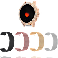 18MM Milanese Loop Strap For Fossil Gen 4 Q Venture HR/Gen 3 Q Venture Smart Watch Quick Release Bands For Ticwatch C2 Rose Gold