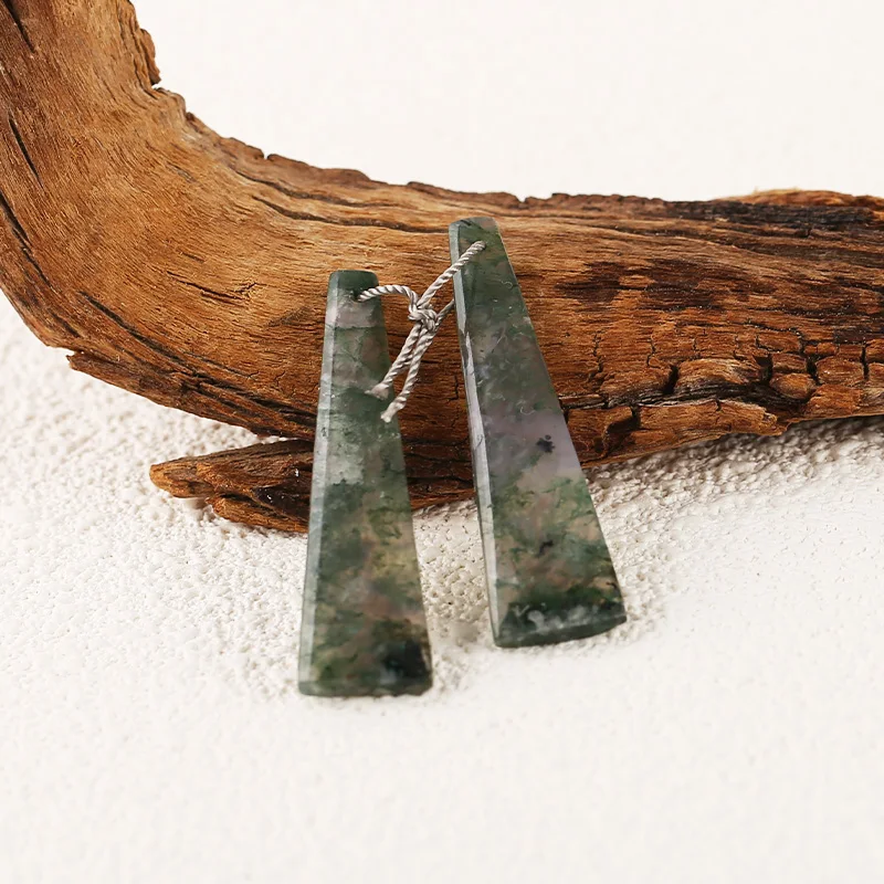 

Бусины из агата B&F Drop Moss, бусины из натуральных камней ручной работы, полированные камни для изготовления ювелирных изделий.