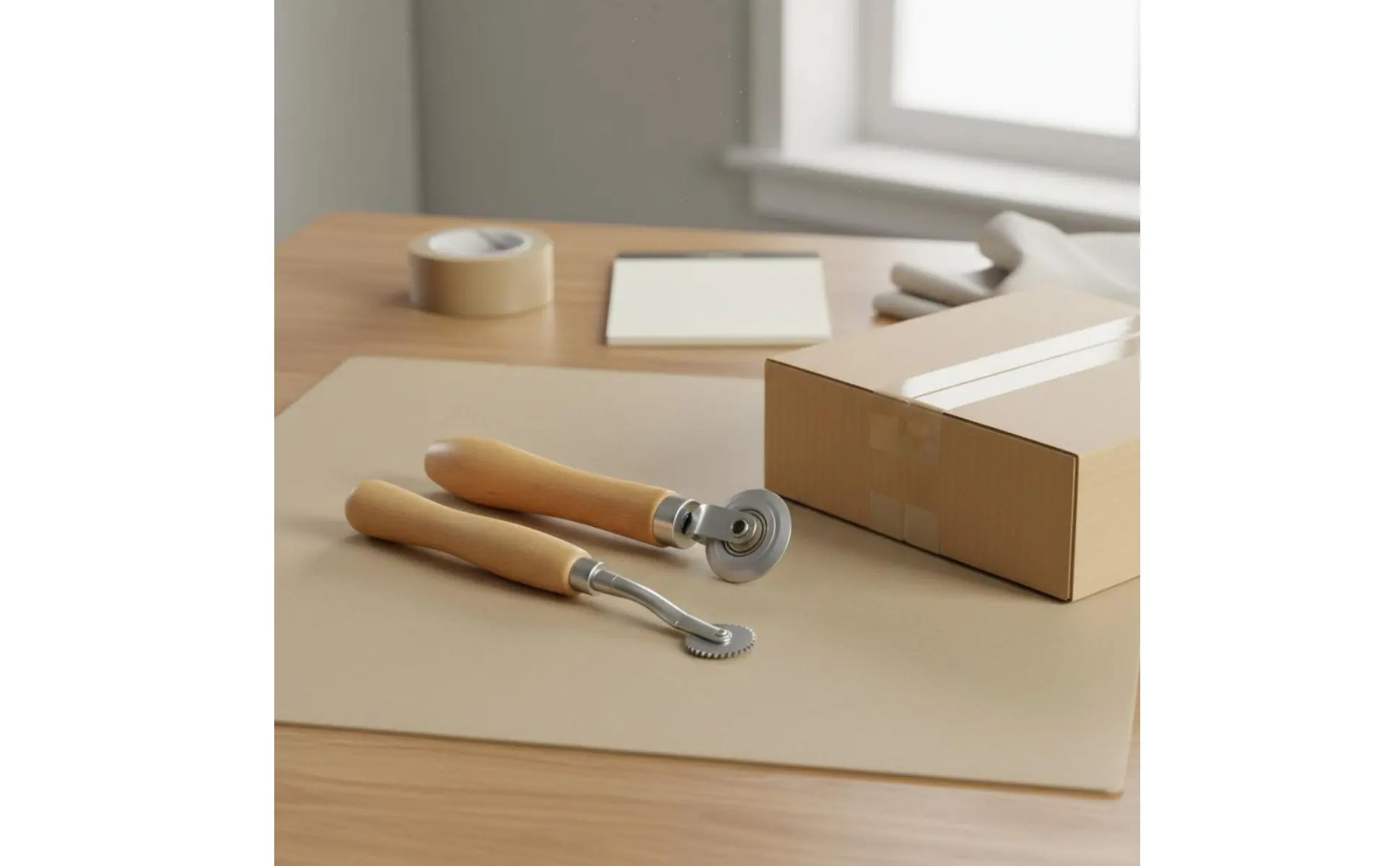 3 Pieces Box Resizer Tool Measuring Tape Included Cardboard Scorer Cardboard Scoring Wheel Waste Reducing Box Punch Tool
