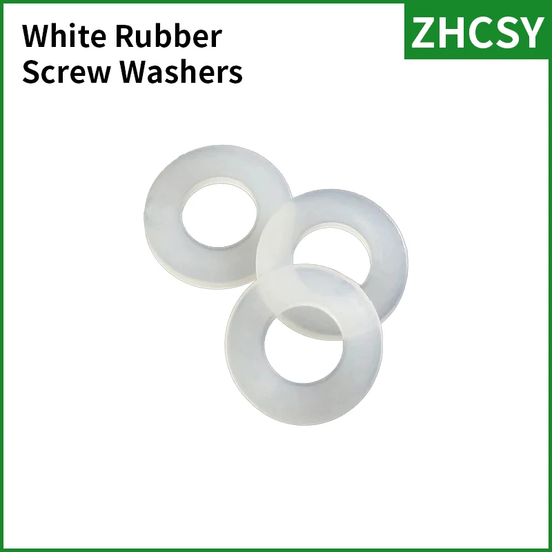 

φ3/4/5/6/8/10 M6 M8 White Rubber Screw Washer Nylon Plastic Flat Plane Spacer Insulation Seals Gasket Round