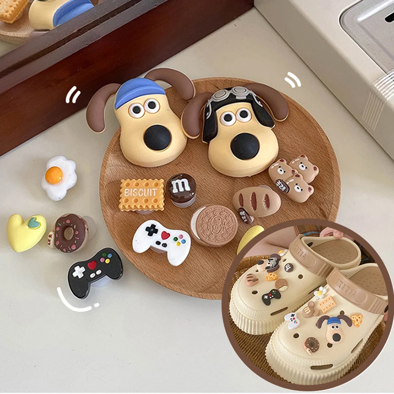 1 Set Cute Dogs Shoes Accessories Boys Girls Sandals Garden Shoe Buckle Decorations Fit Charm