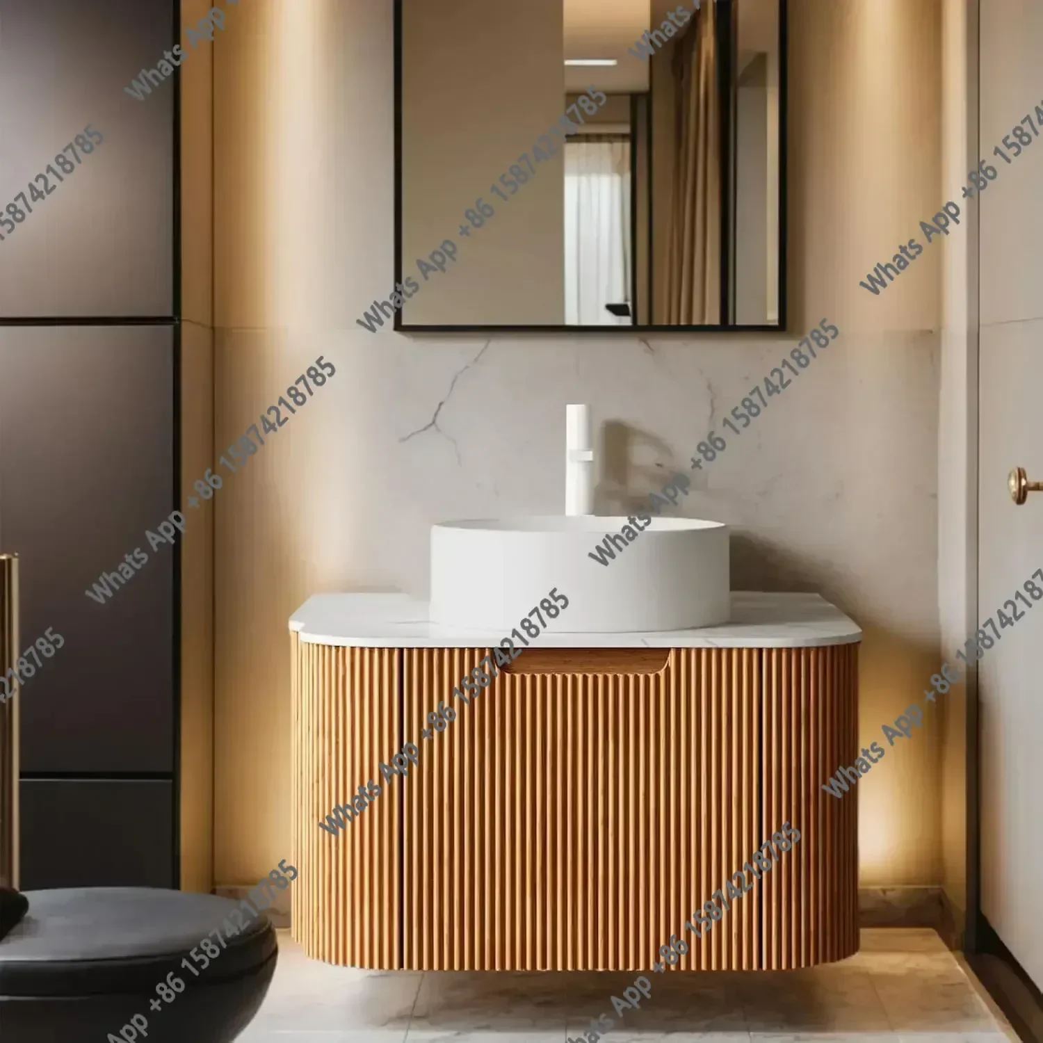 

X5 Cabinet Floating With Marble Top&Basin Ultra-Thin Ceramic Nordic Modern Minimalist 24-Inch Bathroom Vanity W/Sink,Large Stora