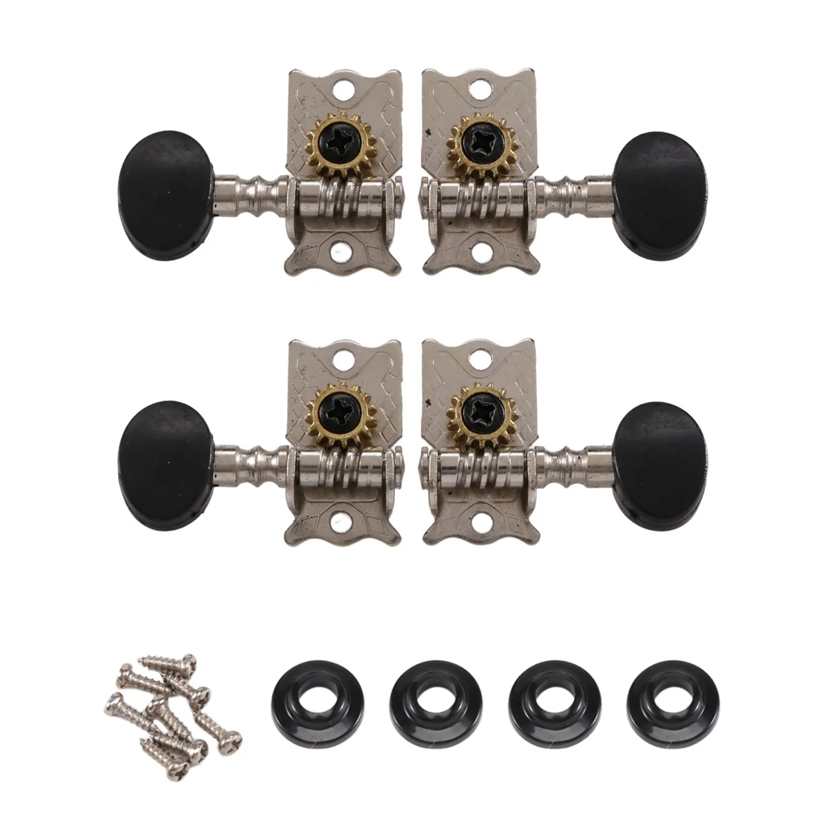 Tuning Pegs Tuners Machine Heads 2R 2L for 4 String Ukulele Guitar Bass Parts Repair Tools Kits Accessory