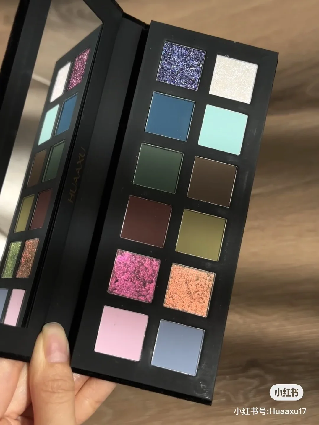 

HUAXU 12 Colors Eyeshadow Palette Matte Shimmer Chameleon Waterproof Long-Lasting Pearly Shiny Metal Eye Shadow Palette Makeup