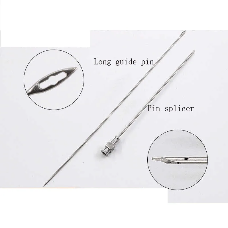 Fáscia Lifting Needle com Hole, Agulha Piercing Cosmética, Guia Facial, Fish Hook, Fio Esculpido Fio, 13 Pcs