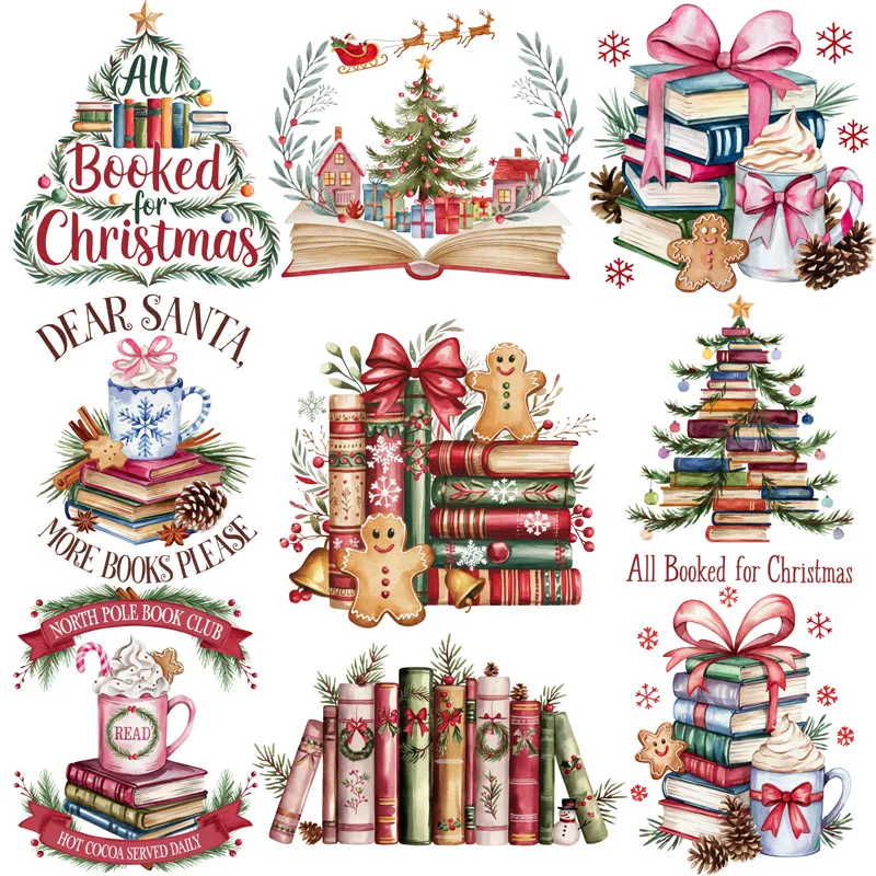 

Рождественские наклейки для книг, наклейки для рукоделия и скрапбукинга, детские игрушки, книга, декоративные наклейки, канцелярские принадлежности «сделай сам»