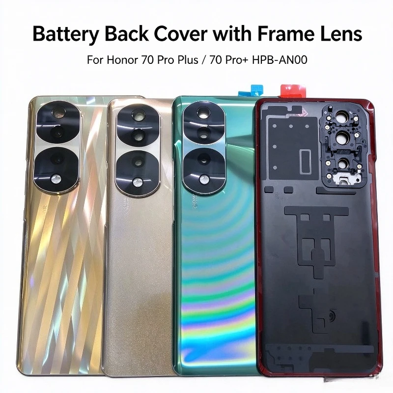 AAA+Quality Battery Cover For Huawei Honor 70 Pro Plus Back Cover Rear Door HPB-AN00 Housing Case For Honor 70Pro+ Replace