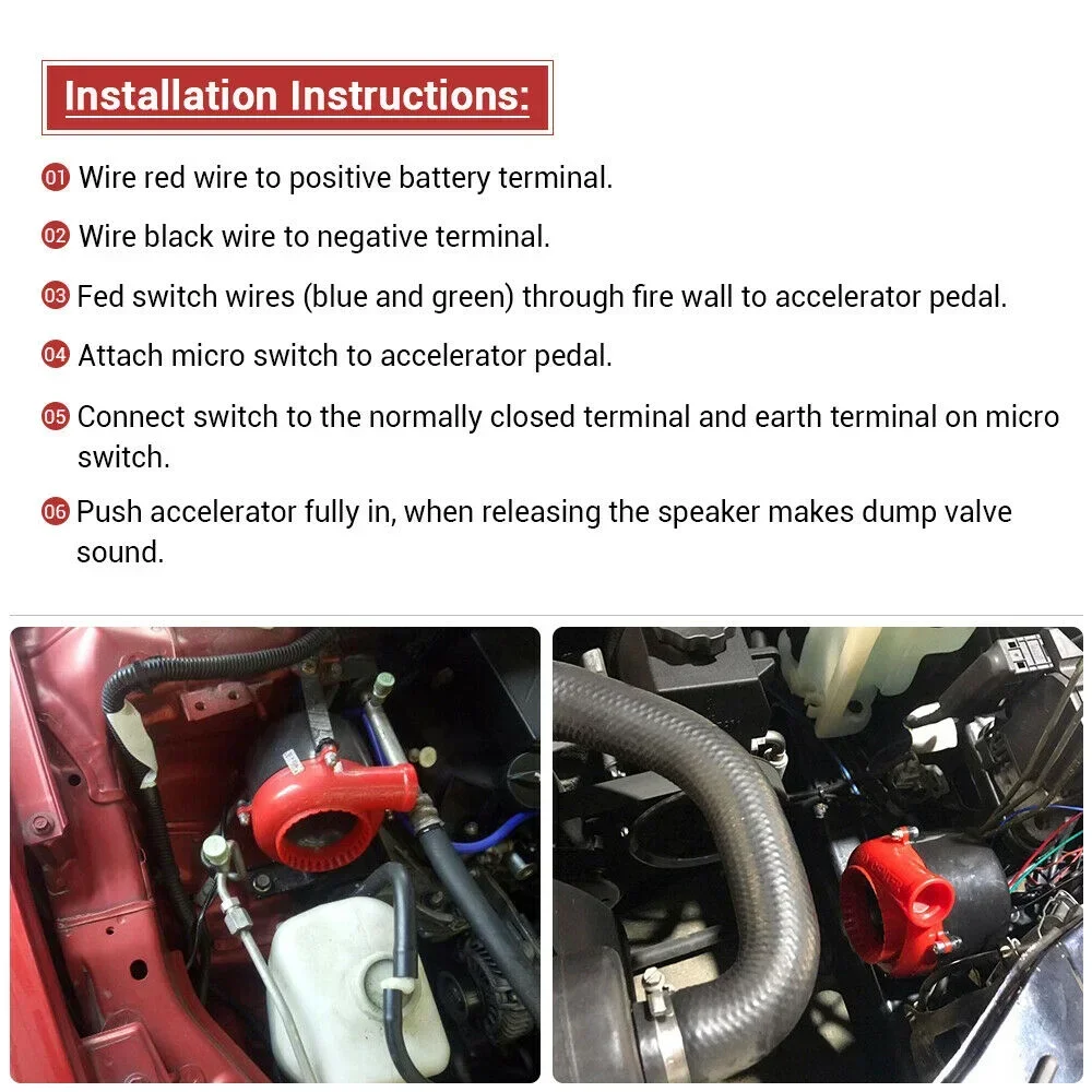 1Set Auto Modificata Elettronica turbo Auto Valvola di Scarico Falsa Turbo Valvola di Scarico Suono Turbina Limitatore di Aspirazione Spurgo Simulazione Soun