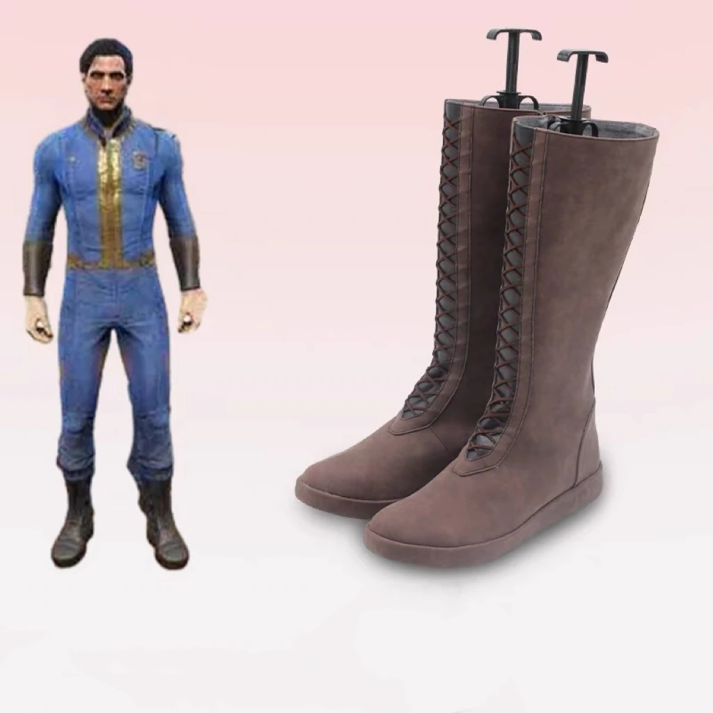 Fall Cos Out 4 Cosplay Laarzen Schoenen Survivor No. 111 Vault 76 Heren Dames Halloween Party Carnaval Rollenspel Schoenen