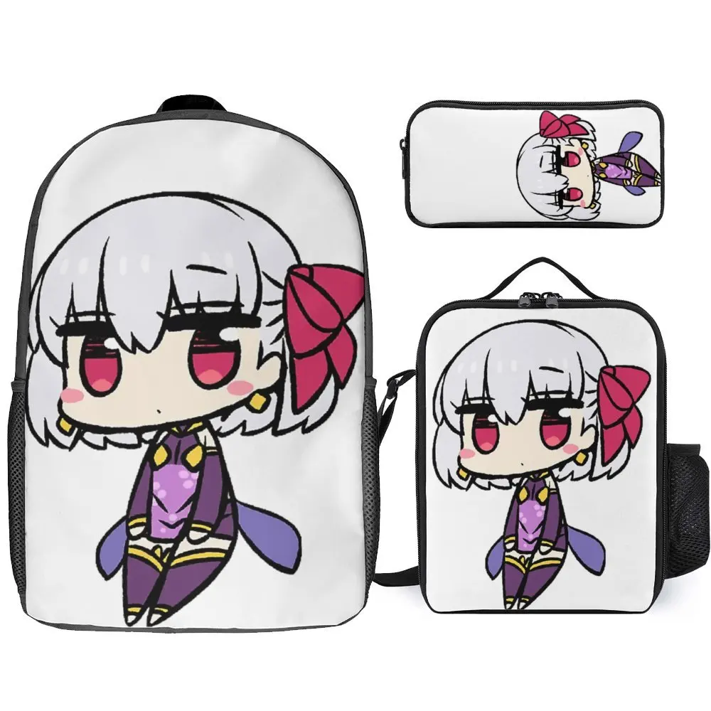 

3 in 1 Set 17 Inch Backpack Lunch Bag Pen Bag Fgo Kama For Sale Durable Graphic Vintage Cozy Summer Camps Toothpaste