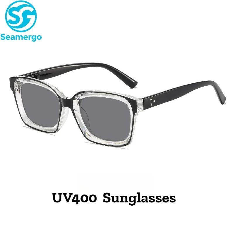 

Men's and Women's Fashion Square Frame Sunglasses Men and Women Outdoor Street Shooting UV400 Glasses Gray Lens Fashion Goggles