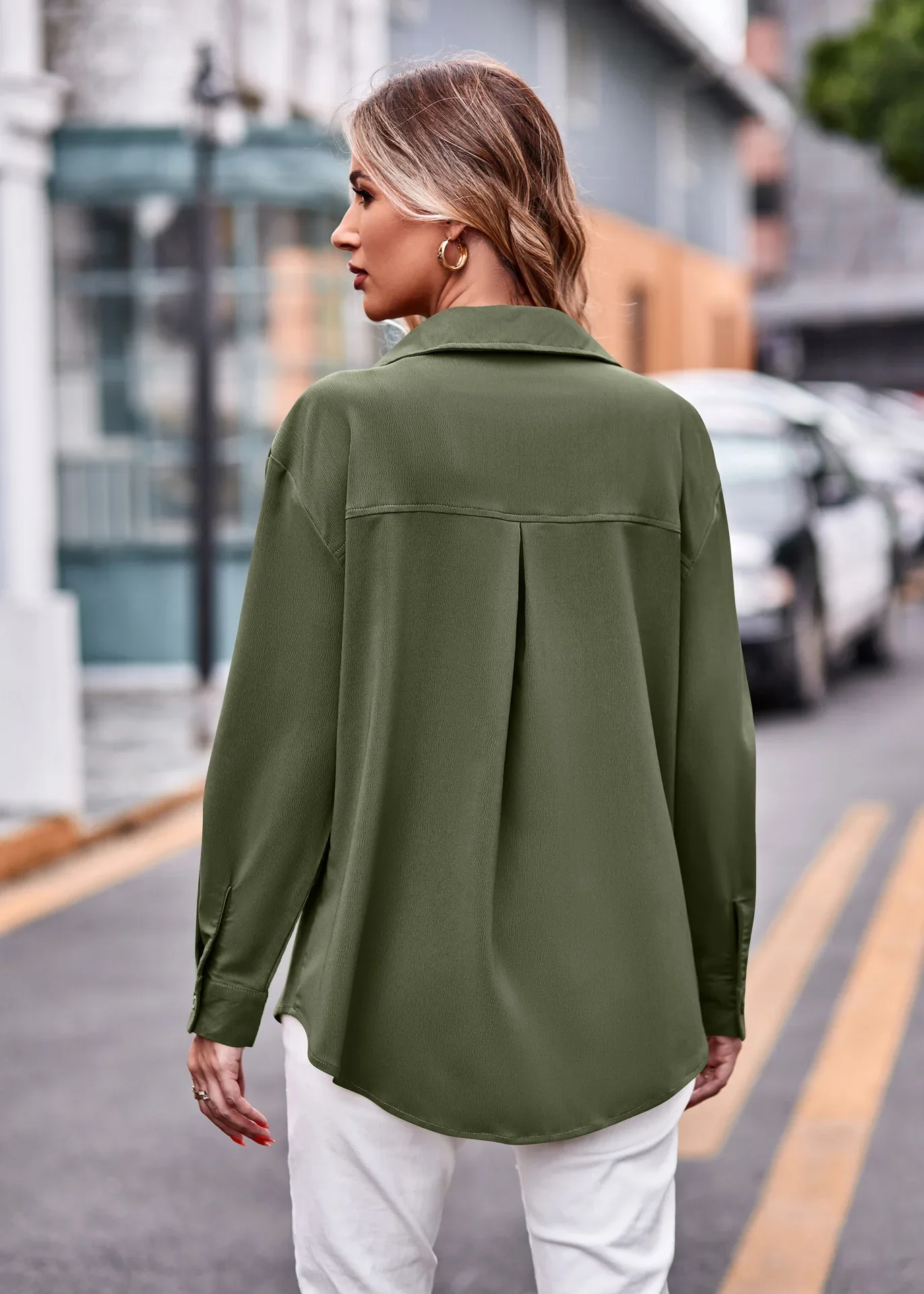 Camicetta casual Camicia a maniche lunghe da donna Giacca moda Cappotto solido Capispalla 2025 Autunno Abbigliamento invernale Streetwear Cappotti Traf