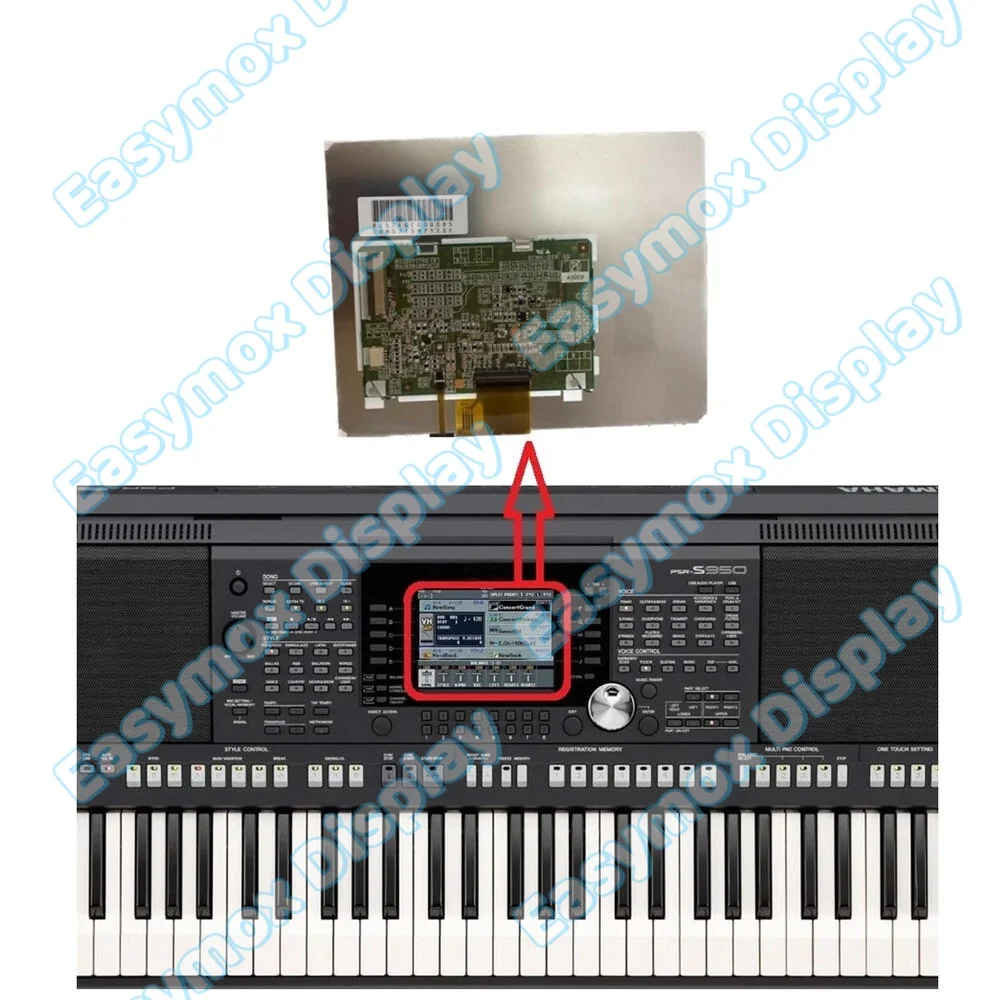 Wyświetlacz LCD do Yamaha PSRS950 PSR-S950 PSR-S970 61-klawiszowy keyboard aranżerski, zamiennik ekranu