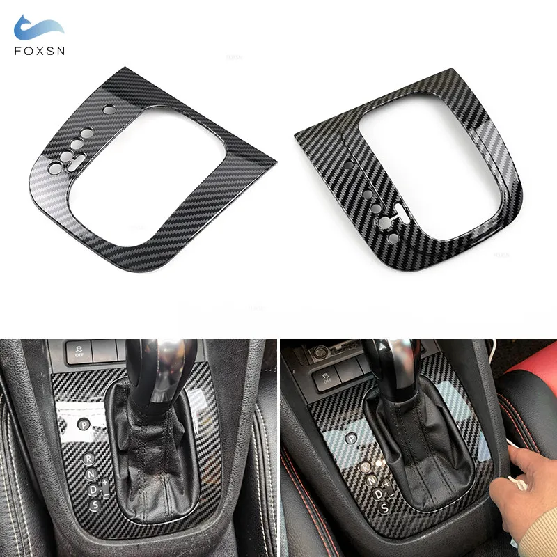 LHD/RHD For VW Golf 6 MK6 GTI 2008 2009-2013 Car Center Control Gear Shift Panel Cover Frame Accessories ABS Carbon Fiber Grain