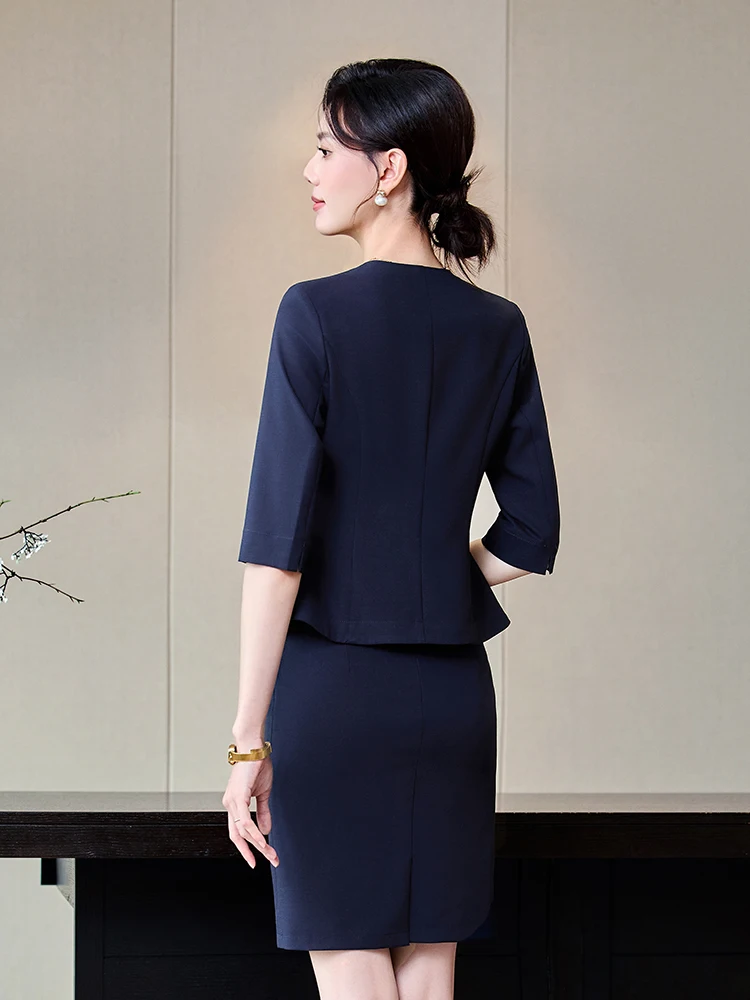 Fashionable Professional Women's Two-Piece Suit Elegant Charming Temperament Skirt Blazer Set High Quality New Summer 2026