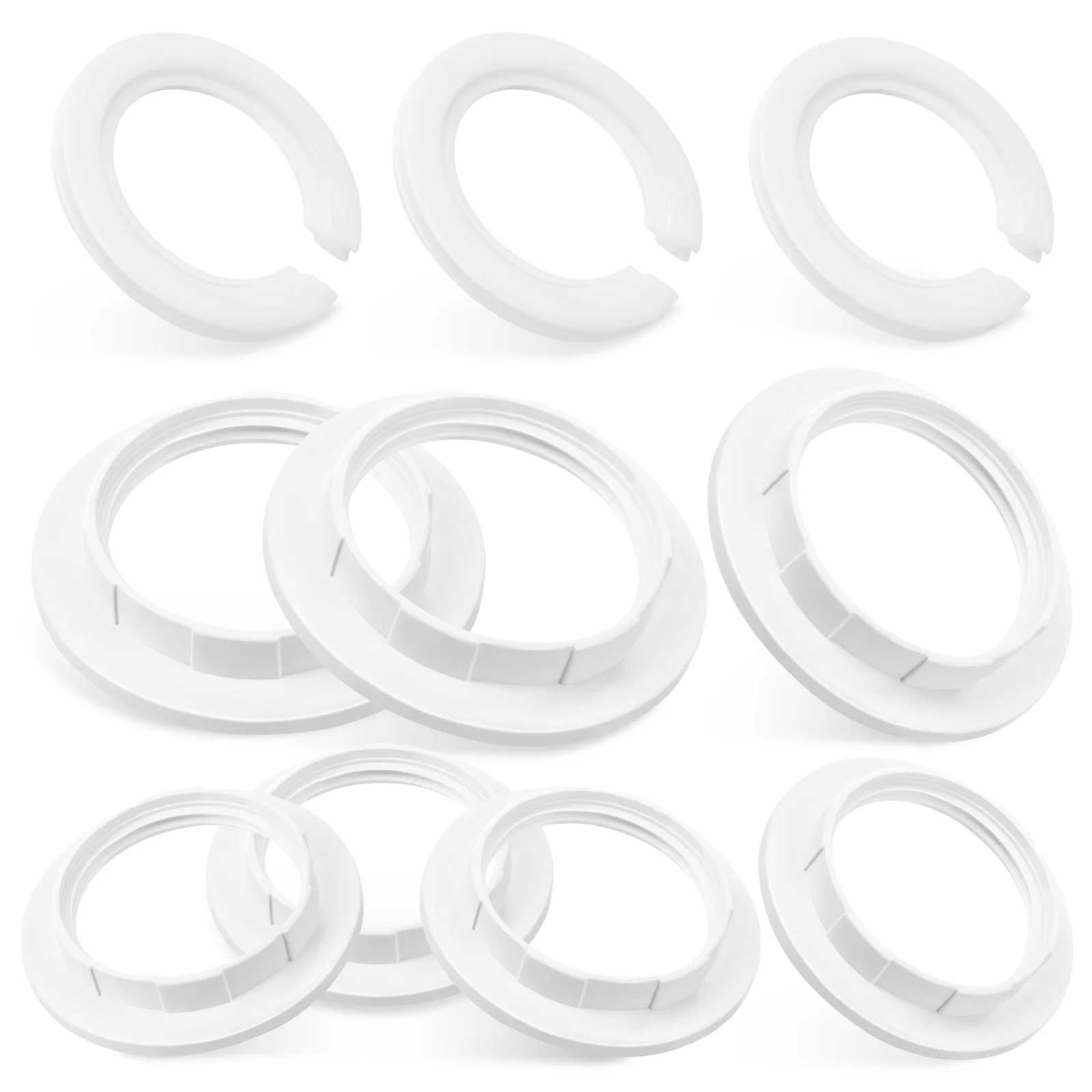 15 Pcs Bulb Holder Fixing Ring Lamp Shade Adaptor Rings Lampshade Replacement Parts Plastic Light Fixture