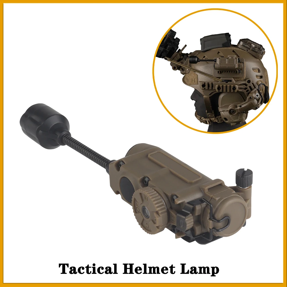 Tactical helmet signal light with infrared white light and other modes for hunting and shooting outdoor activities