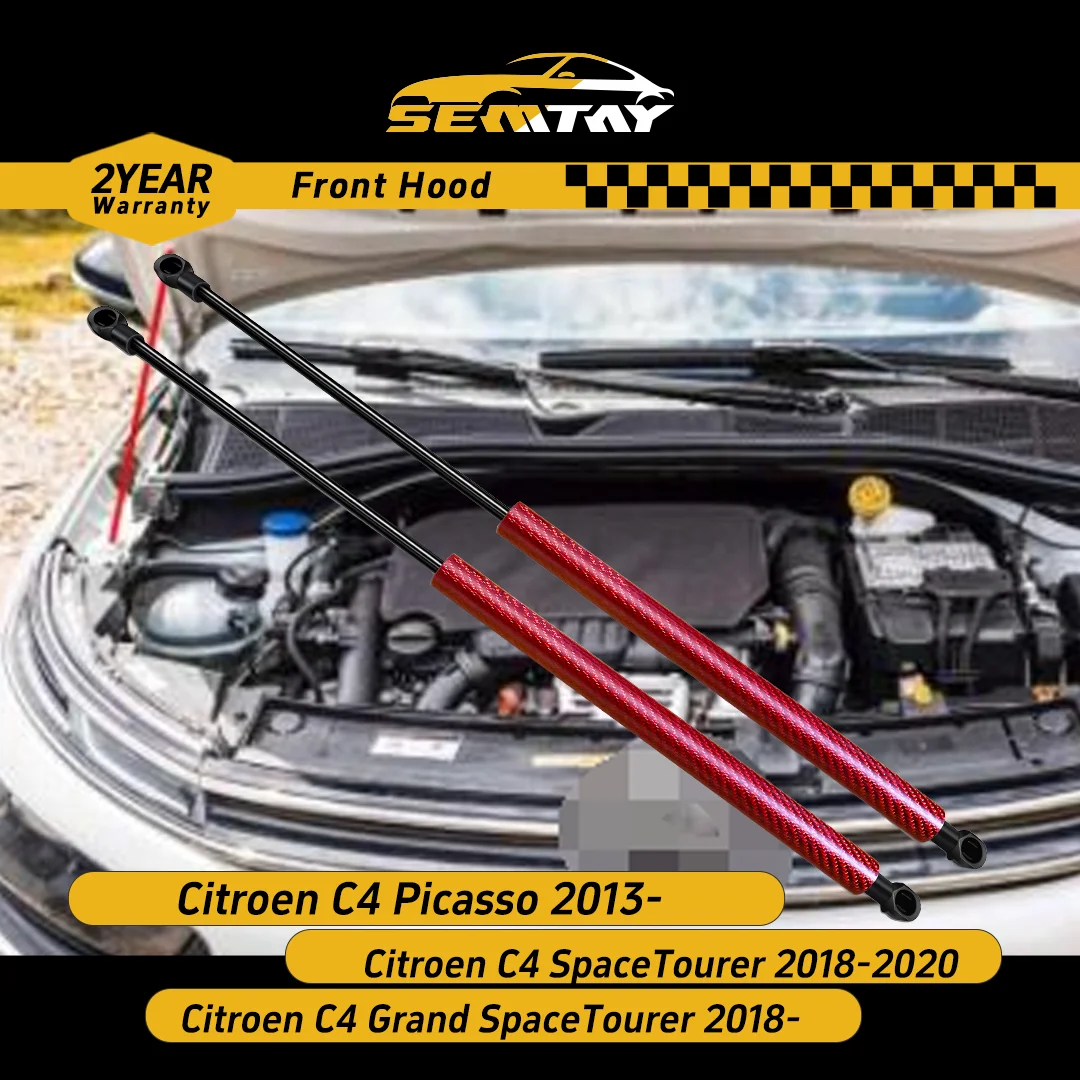 SEMTAY Hood Struts for C4 Picasso 2013-/ Grand Picasso 2013-2018/ Citroen C4 Bonnet Lift Support Springs Shocks Dampers