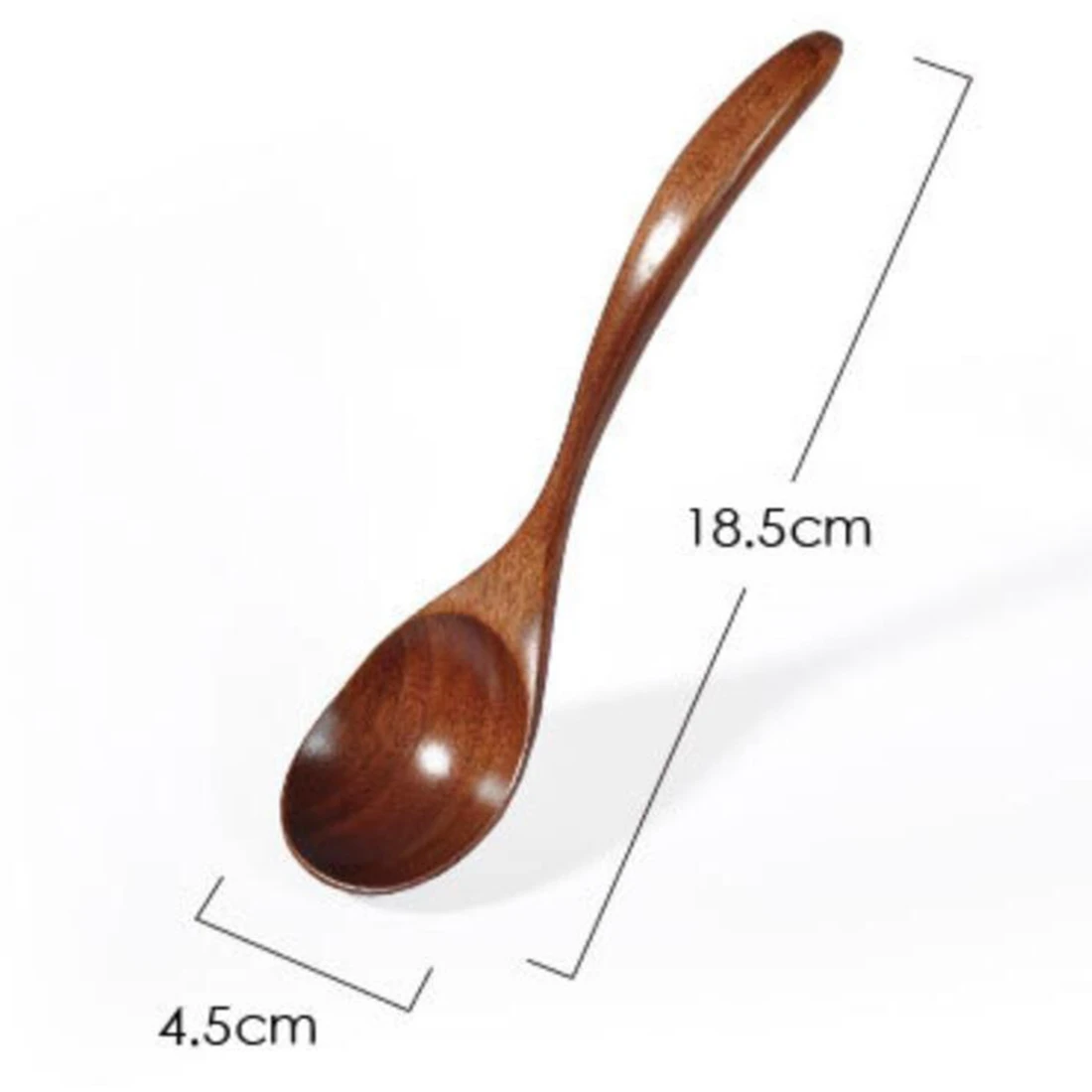 8 Pieces Wooden Spoons for Eating Natural Soup Wood Spoons Cooking Wooden Teaspoon Condiment Spoons for Mixing Honey Tea