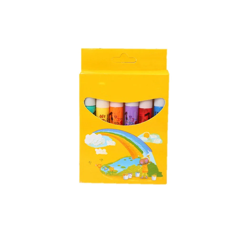 6 Pieces Color Random 3D Drawing Pen Assortment Doodling Graffiti Pens Assorted Kit Painting Toy Birthday Gift