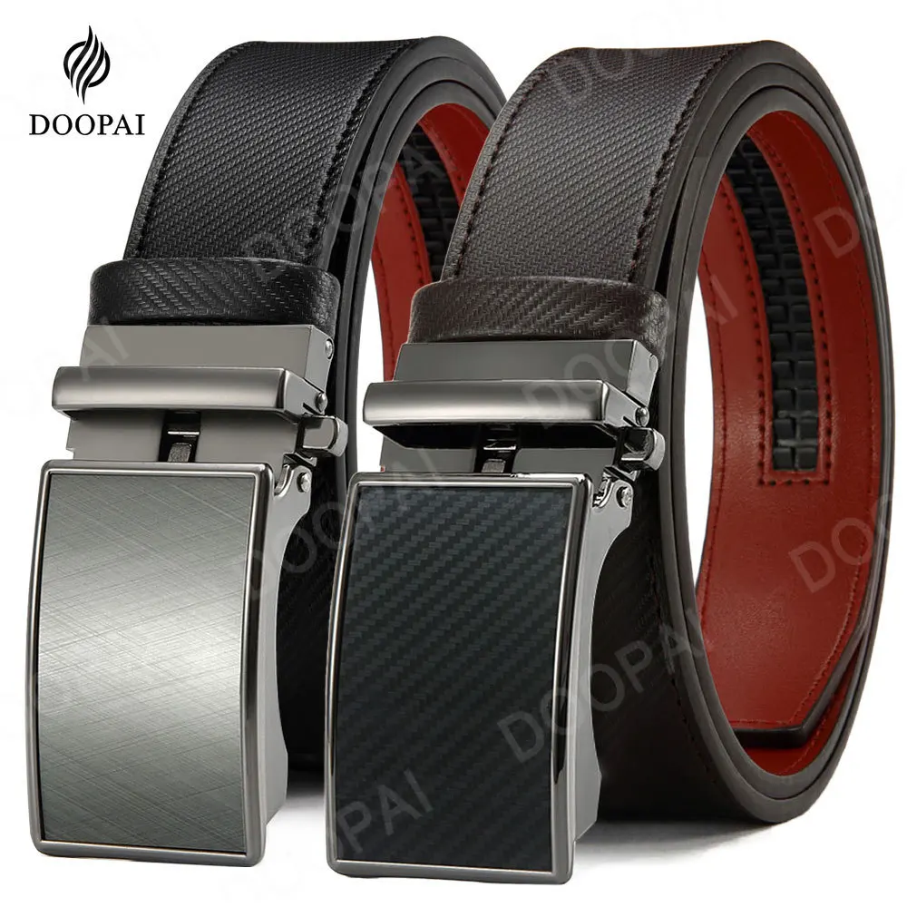 

Men's Belt Cow Leather Belts Brand Fashion Automatic Buckle Belts Genuine Leather Belts Luxury Brand Business Cowboy Big Size