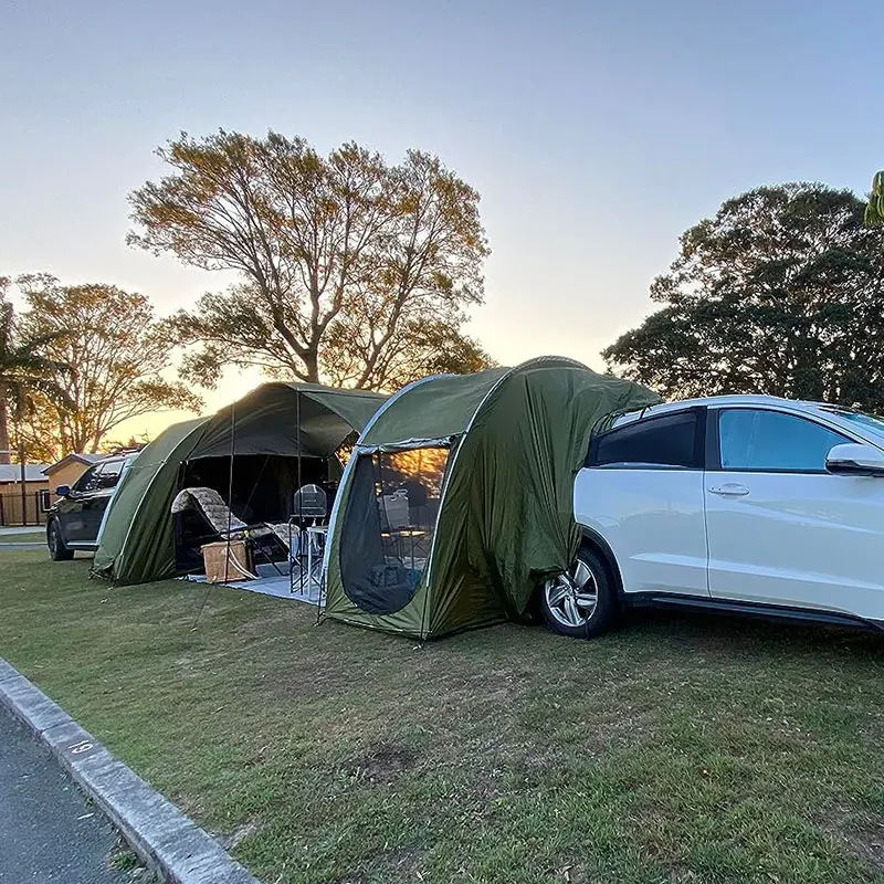 Tenda per auto impermeabile per la famiglia, facile installazione per 3-4 persone, capacità di dormire, grande capacità, viaggi all\'aperto, adatta