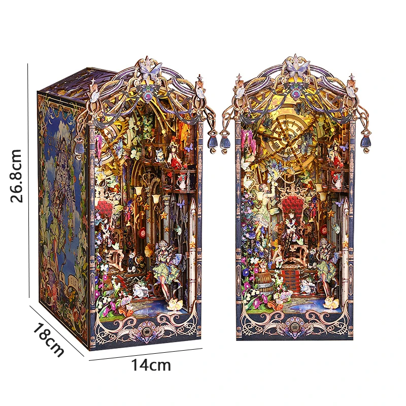 DIY Boekenhoekje Kit Plank 3D Houten Boekenplank Boekensteunen Maken Kamer Speelgoed Thuis Slaapkamer Decoraties Poppenhuis Voor Kerstcadeaus