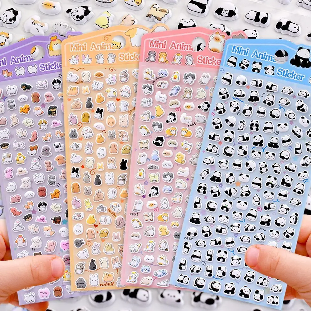 2 قطعة سلسلة الحيوانات الكرتونية اللطيفة الباندا جرو أنيمي ملصقات Kawaii DIY الديكور الهاتف الثلاجة ملصقات مكافأة الأطفال