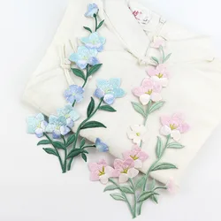 Flower Ironing Stickers Embroidered Patches Decals Clothing Accessories Skirts Decorative Fabric Patches