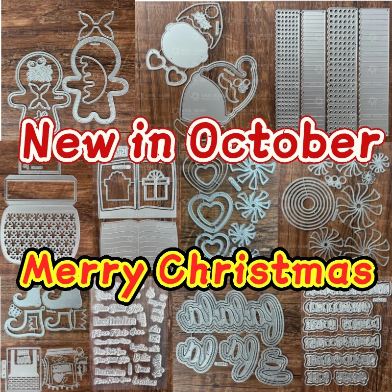

Christmas Gingerbread Handbag Metal Cutting Dies Clear Stamps for DIY Greeting Card Making Scrapbooking Craft Paper Decoration