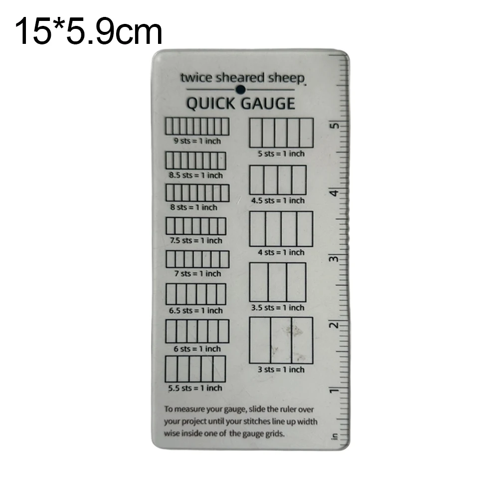 Grid Based Gauge Ruler for Knitting and Crochet Stitch Measurement to Support Accurate Crafting and Project Detailing