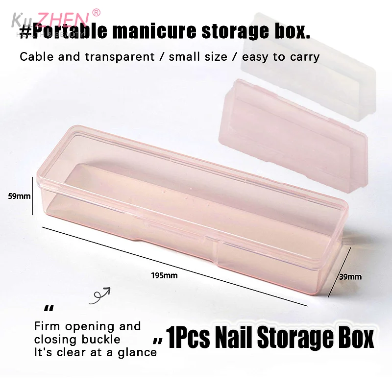 1 قطعة صندوق مجوهرات شفاف صندوق تخزين الأظافر متعدد الوظائف مقاوم للغبار البلاستيك يشكلون فرش المنظم حاوية عالية السعة
