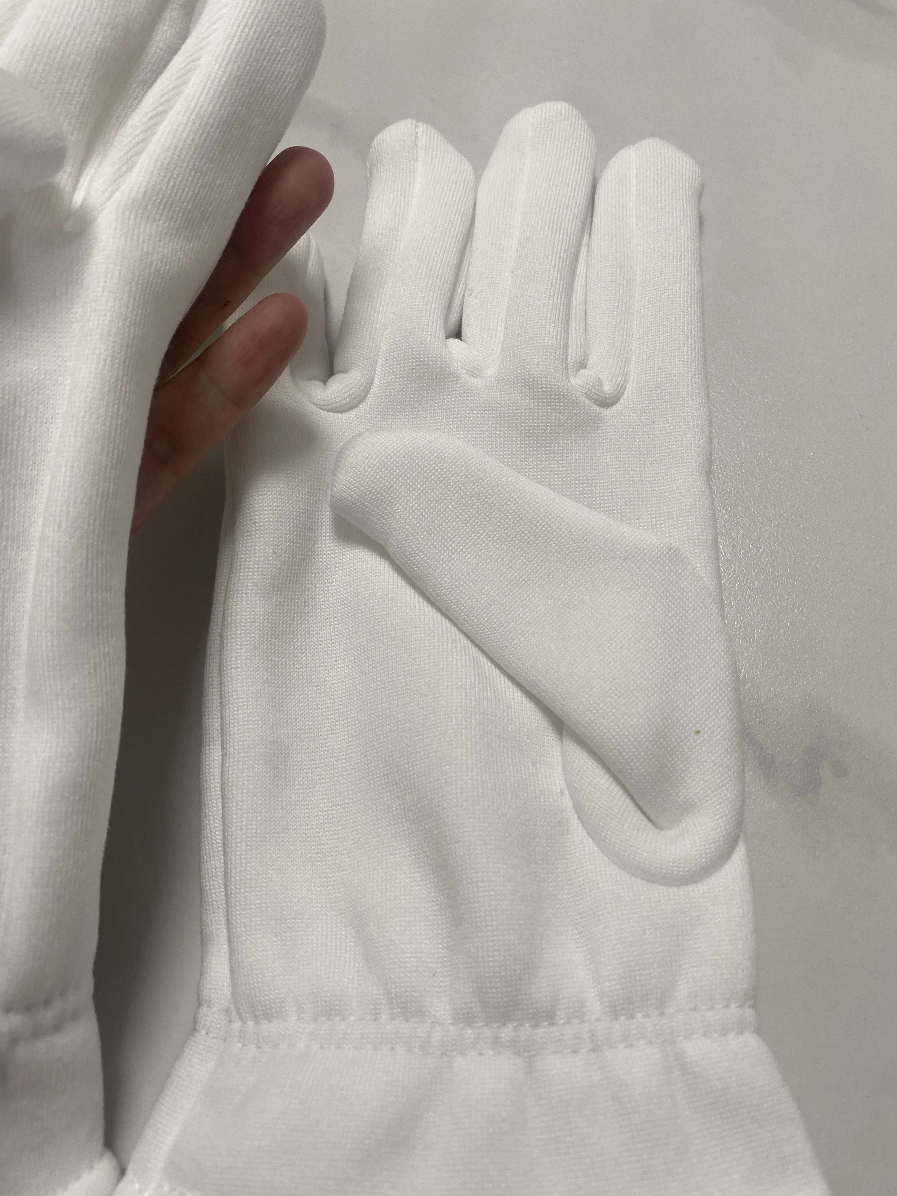 Men Women\'s Winter Thicken Thermal Warm White Color Cotton Etiquette Gloves Winter Thicken White Cotton Glove R223