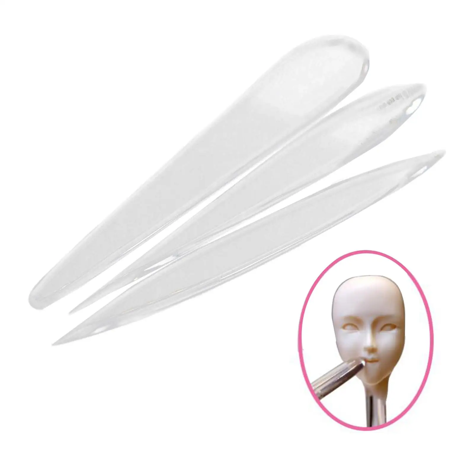 3x Acrylic Sculpting Tools Clay Carving Tools Ceramic for Sculptures