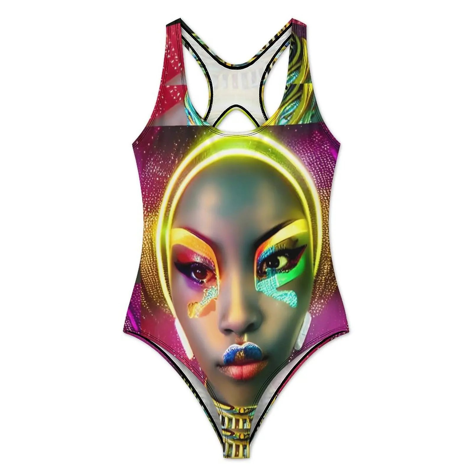 Jibaro AI الفن تصميم ملابس السباحة مثير الروبوتات قطعة واحدة ملابس السباحة رفع المايوه الجمالية عطلة تصفح ملابس الشاطئ #2