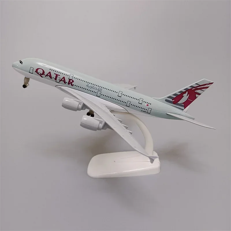 18*20CM Diecast Airplane Model With Wheels Air Korean Lufthansa Singapore Qatar Southern Airbus 380 A380 Airlines Model Plane