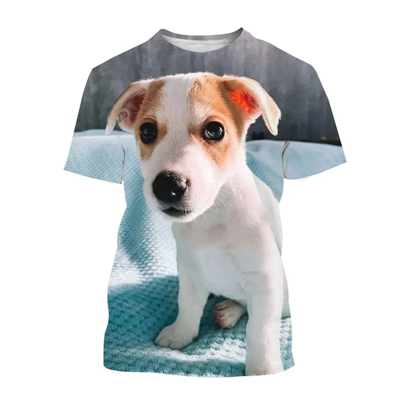 New Cute Creative Dog Animal Dog 3D Printed T Shirt Unisex Comforts Fashion Summer Streetwear Women Men Short Sleeve Tees Tops