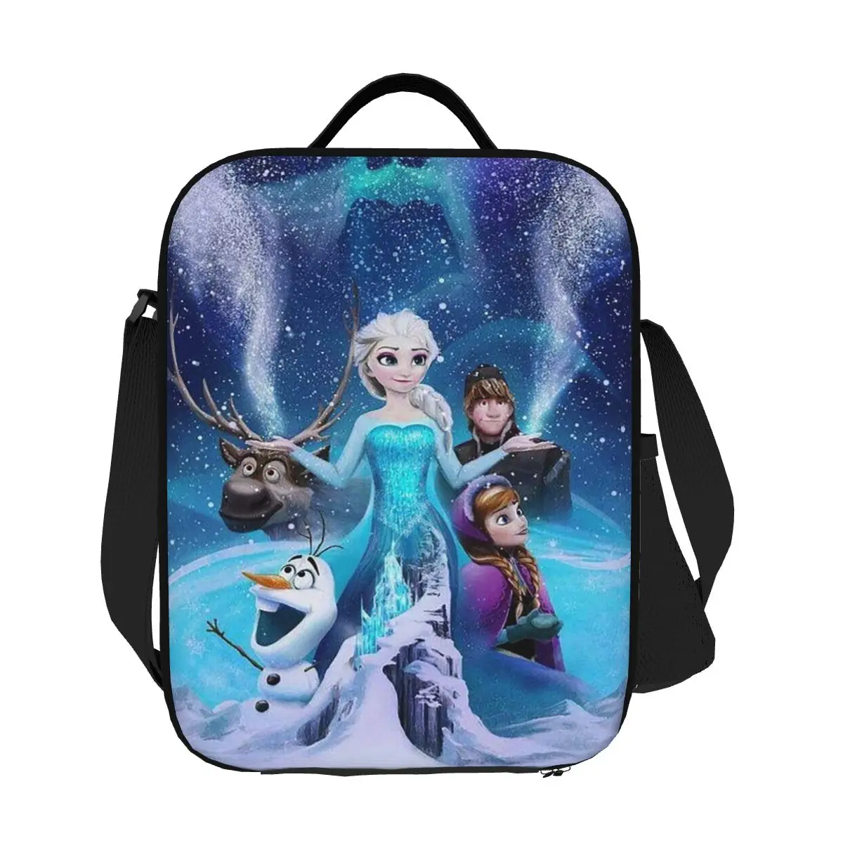 Custom Cartoon Frozen Princess Lunch Bag Women Cooler Thermal Insulated Lunch Box for Adult Office