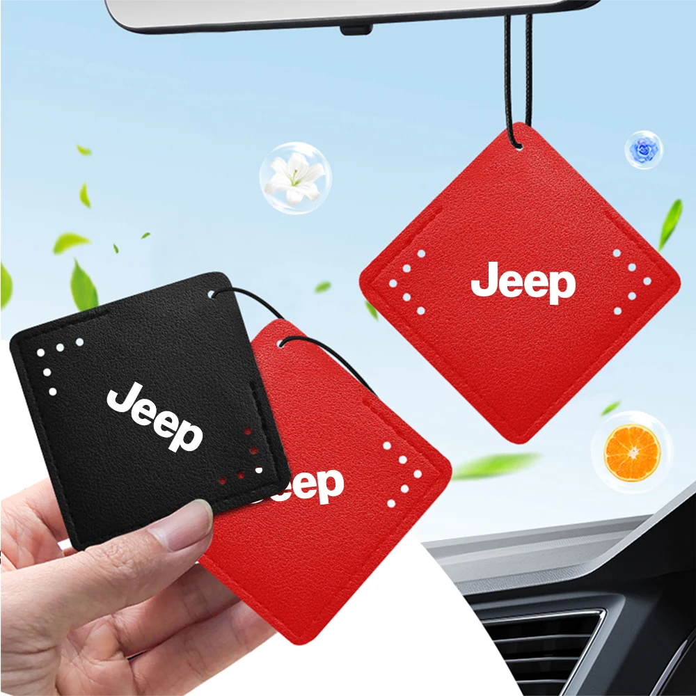 

Car Interior Air Freshener Pendant aromatherapy Rearview Mirror Accessories For JEEP Renegade Grand Cherokee Wrangler valve cap