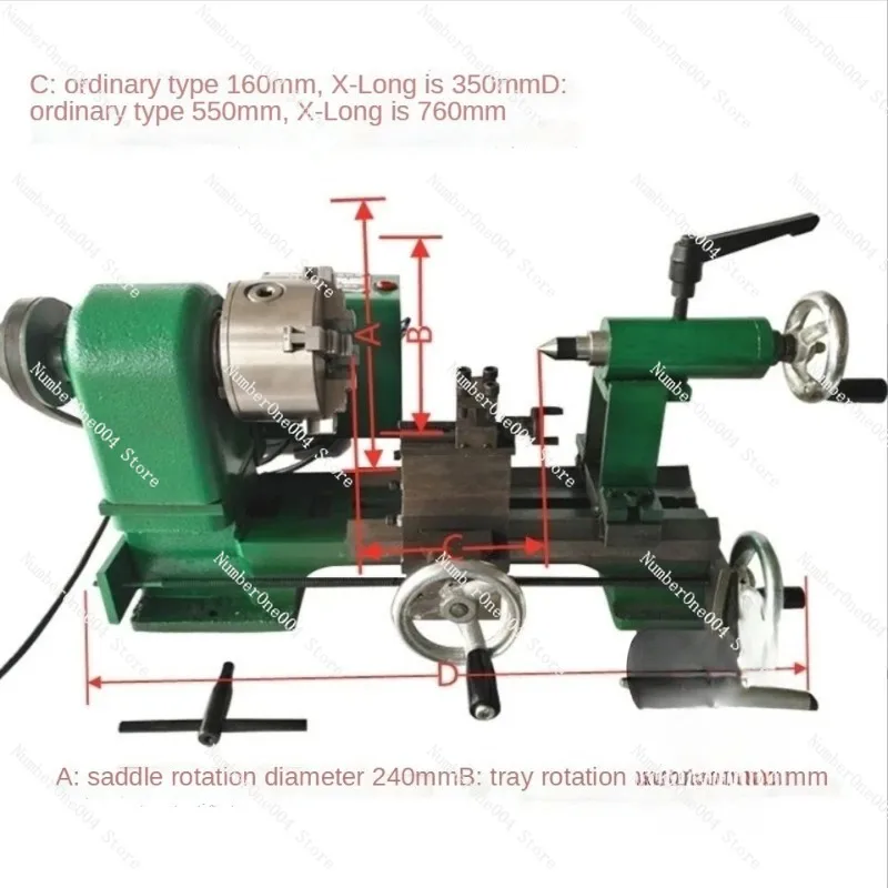

350W AC220V 5-level Speed Regula Lathes Metal Metalworking Lathes Desktop Lathes Individual Household DIY Scientific Research
