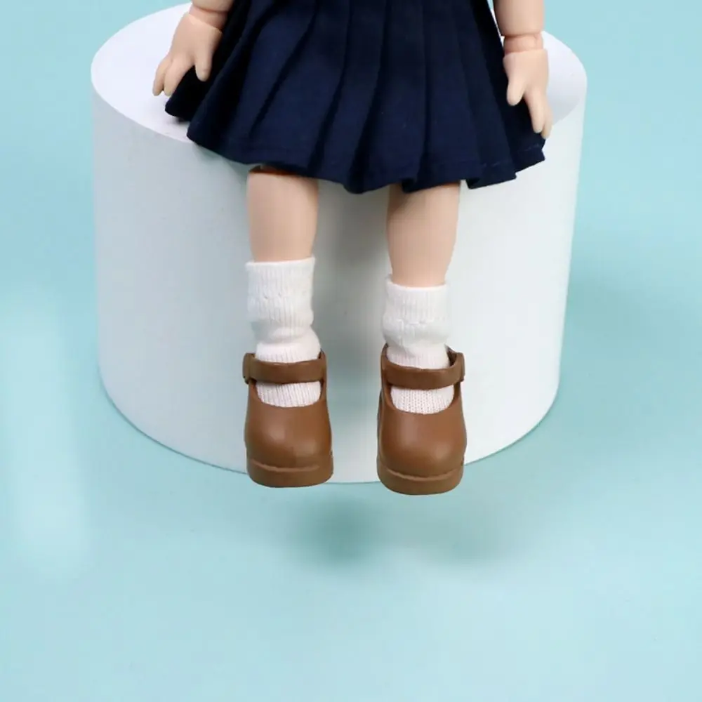 1 Pair Simulation OB11 Doll Uniform Shoes Three Colors Decoration Detachable Mary Jane Doll Shoes PVC Material Lovely