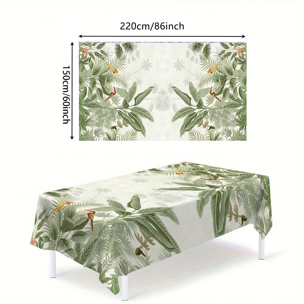 2D Printed 59X59in/150X150cm Fruit Flower Rectangular Tablecloth, Spring Summer Table Cloth, Flower Table Cover for Party Picnic Dinner Decor