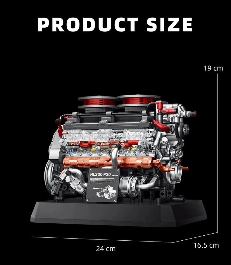 1200 + قطعة محرك خزان النمر محاكاة اللبنات ، نموذج سيارة مدرعة الثقيلة لتقوم بها بنفسك ألعاب فنية هدية للأطفال الكبار #6