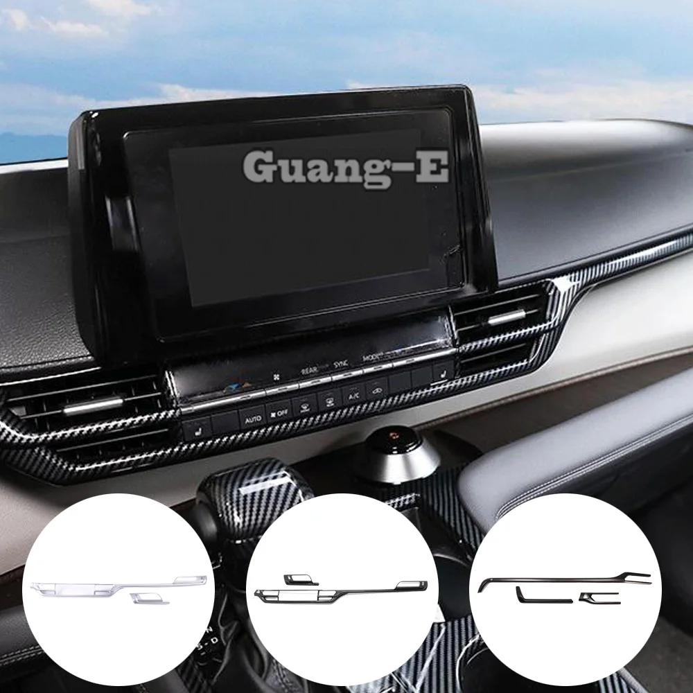 

For Toyota Sienna 2021 2022 2023 Car Co-pilot Glove Box Control Dashboard Trim Cover ABS Plastic Decoration Accessories Stickers