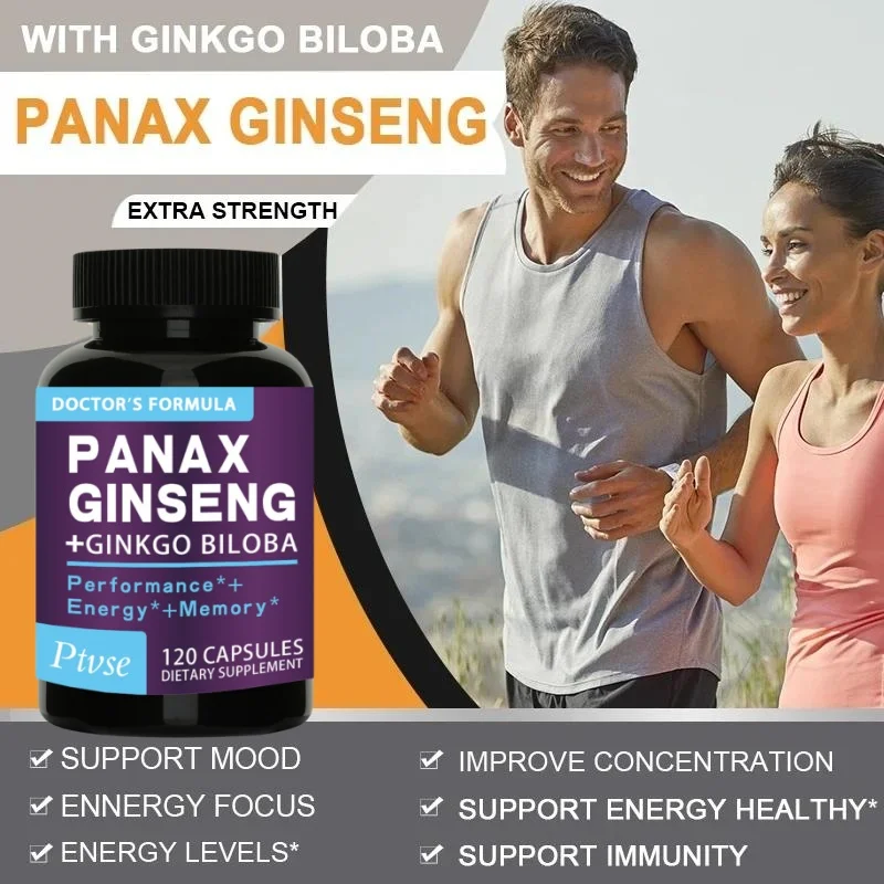 Red Panax Ginseng Ginkgo Biloba Ashwagandha für die Gesundheit Nieren funktion Männer Energie Ausdauer & Leistungs ergänzung