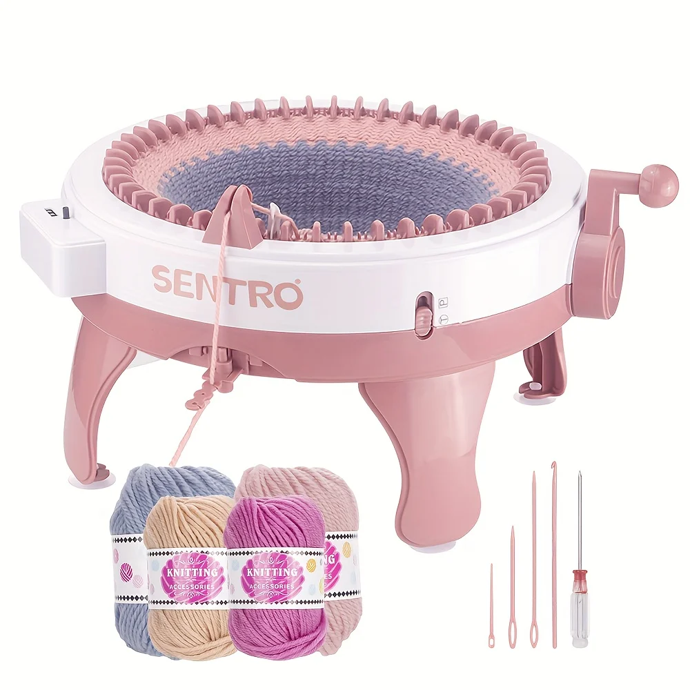 

Вязальная машина SENTRO 48 с иглами для ручного вязания из шерсти, набор для самостоятельного изготовления шарфов, свитеров, шапок, носков, инструмент для вязания для взрослых, вязальный артефакт