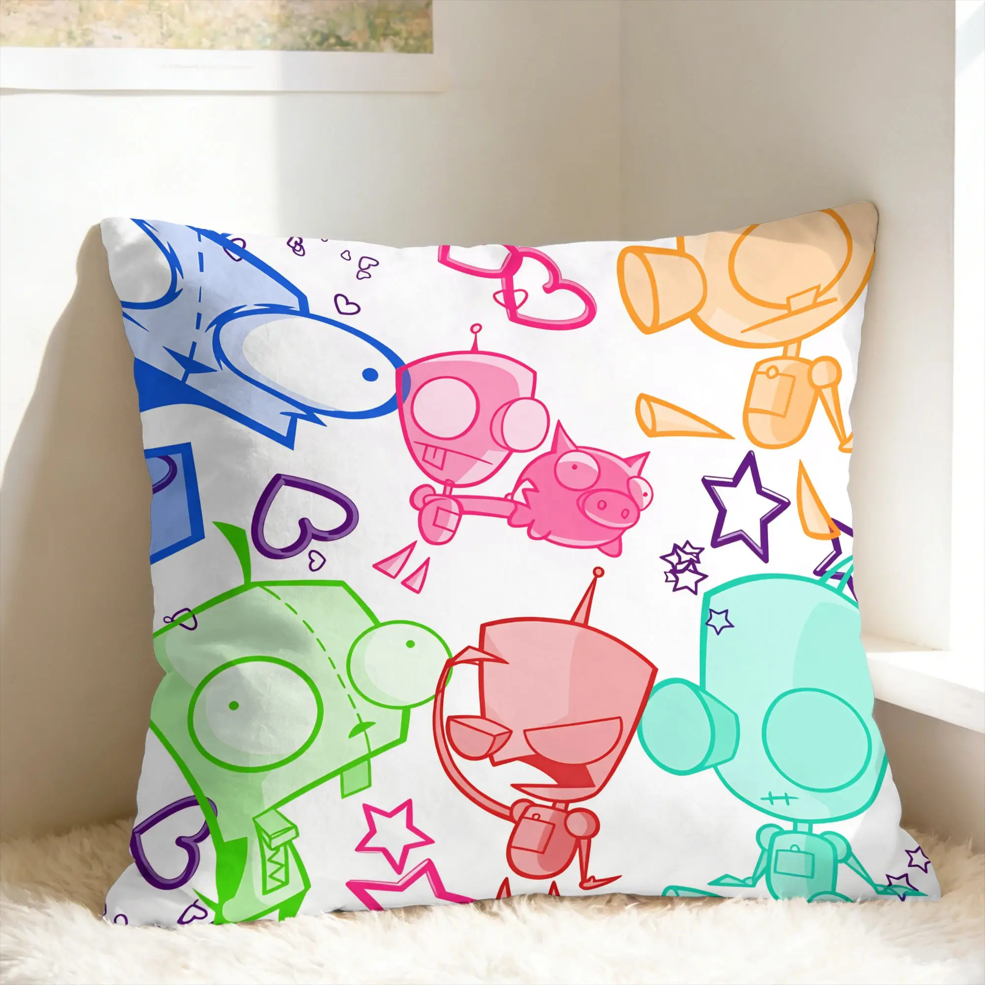 I-Invader ZIM Anime Pillow Case  Print Pillow Cover Funny Pillowcases For Living Room Chair