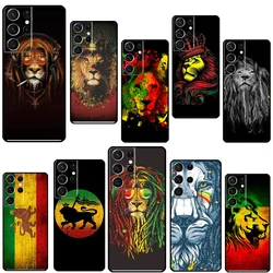 Rasta Lion Reggae Bob Marleys Phone Case For Samsung Galaxy S23 S22 Ultra Note 20 10 S8 S9 S10 Plus S20 FE S21 FE Cover