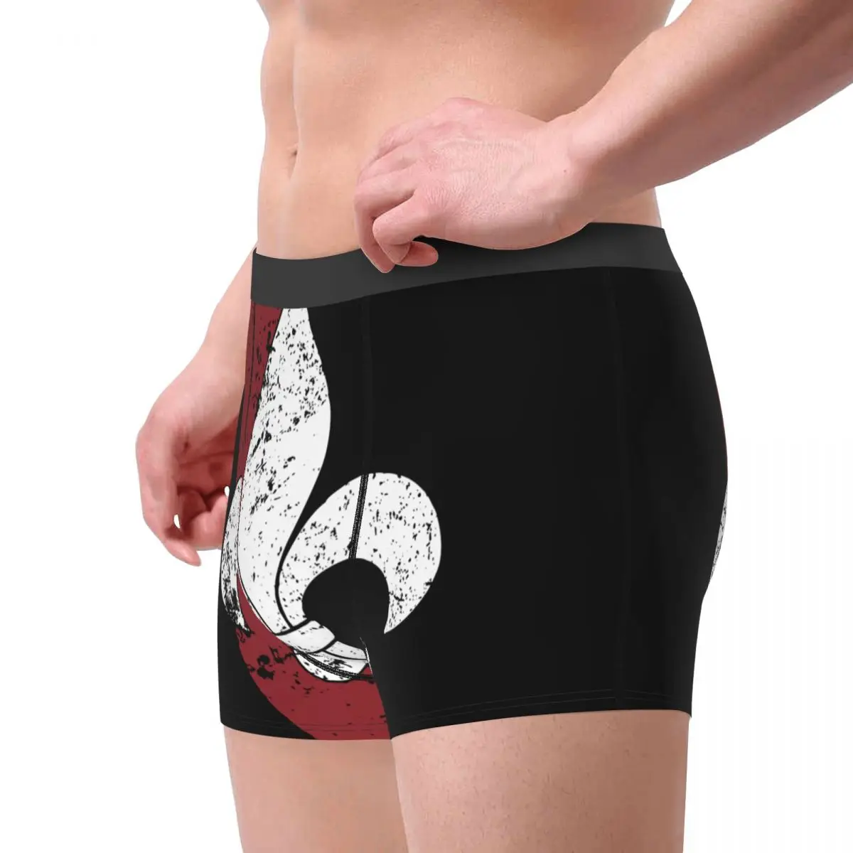 Men Fleur De Lis Underwear Lily Flower Symbol Flag Sexy Boxer Briefs Shorts Panties Homme Breathable Underpants