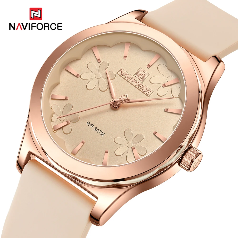 

NAVIFORCE Womens Watches Fashion Casual Ladies Quartz Watch Waterproof Luminous Simple Leather Luxury Women Watches